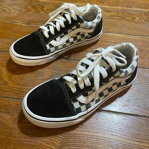 VANS Black White CHECKERED SNEAKERS Shoes 3